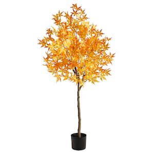 5 ft. Yellow Autumn Maple Artificial Tree