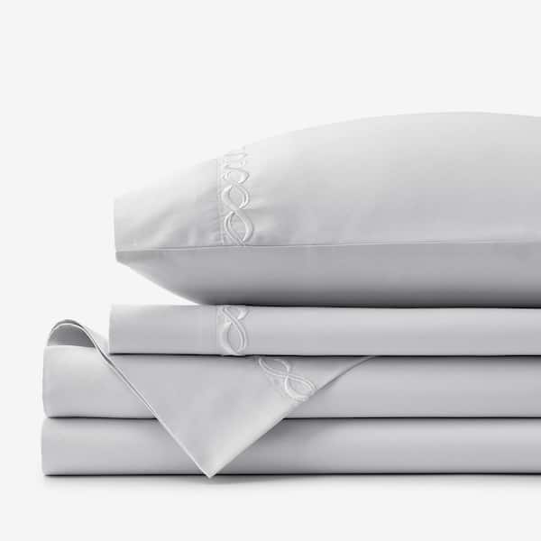 The Company Store Legends Luxury Marcella 4-Piece Fog Egyptian Cotton Sateen Full Sheet Set