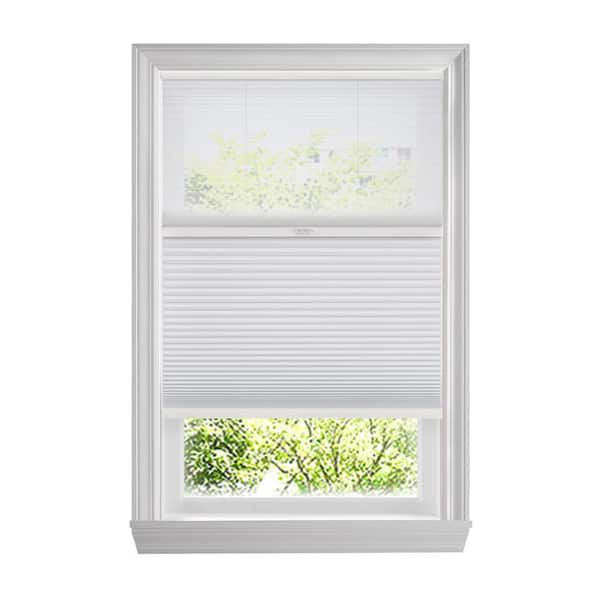 Home Decorators Collection Snow Drift/Shadow White Day and Night Cordless Cellular Win.dow Shades-31.125 in.Wx64 in.L(Actual 30.875 in.Wx64 in.L)