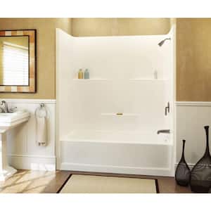 Remodeline 60 in. x 30 in. x 72 in. 2-piece AcrylX Acrylic-Finished Bath and Shower Kit with Left Hand Drain in White