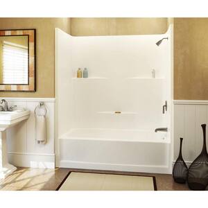 Remodeline 60 in. x 30 in. x 72 in. 2-piece AcrylX Acrylic-Finished Bath and Shower Kit with Left Hand Drain in White
