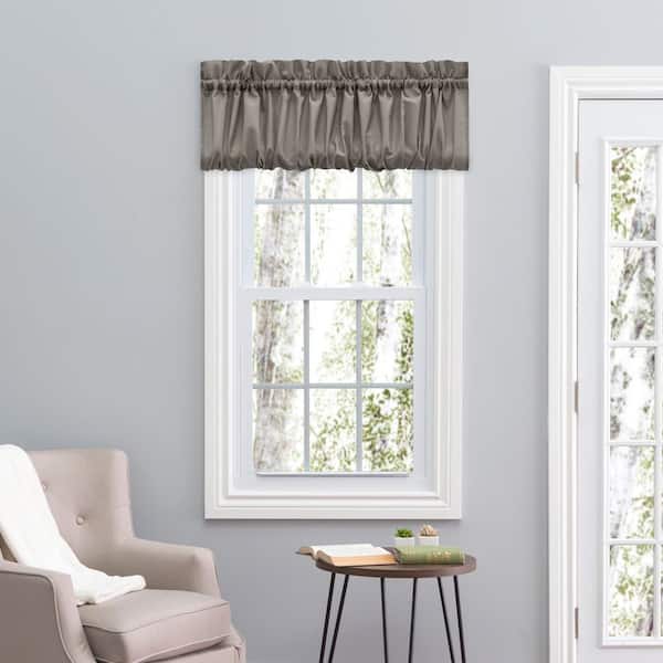 Ellis Curtain Stacey 15 in. L Polyester/Cotton Balloon Valance in Grey