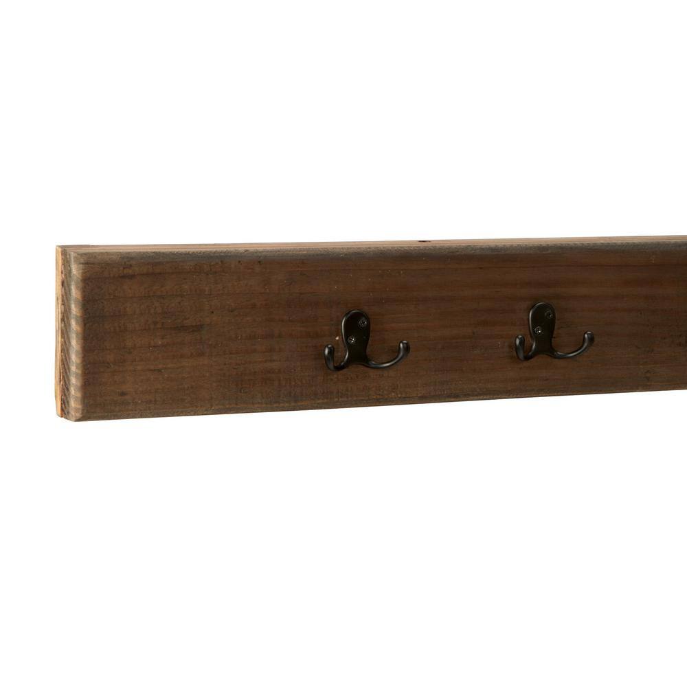 Modesto 48" Reclaimed Wood Wall Coat Hook with Shelf