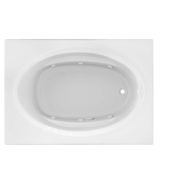 JACUZZI Signature 60 in. x 42 in. Rectangular Whirlpool Bathtub with Right Drain in White