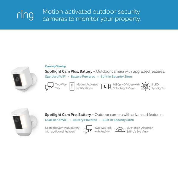 Ring Spotlight Cam Plus, Battery - Smart Security Video Camera 