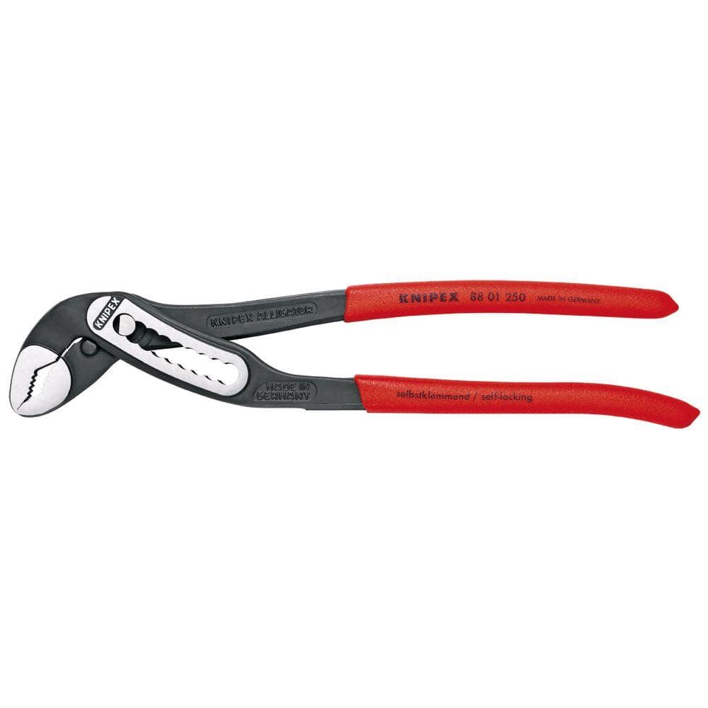 KNIPEX Heavy Duty Forged Steel 10 in. Alligator Water Pump Pliers with 61  HRC Teeth 88 01 250 - The Home Depot