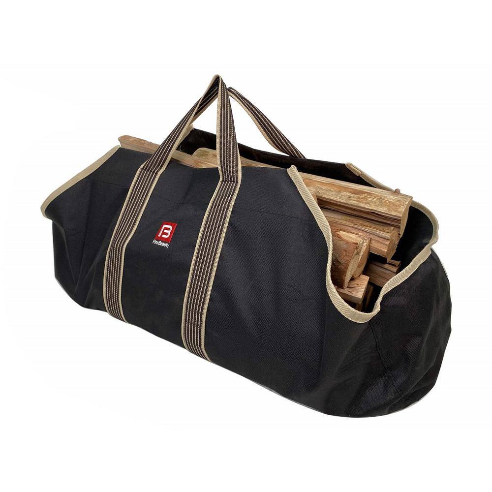 Black Large Canvas Log Tote Bag Firewood Log Carrier for Indoor Fireplace, Efficient Firewood Hauling price history on PriceWatchPro