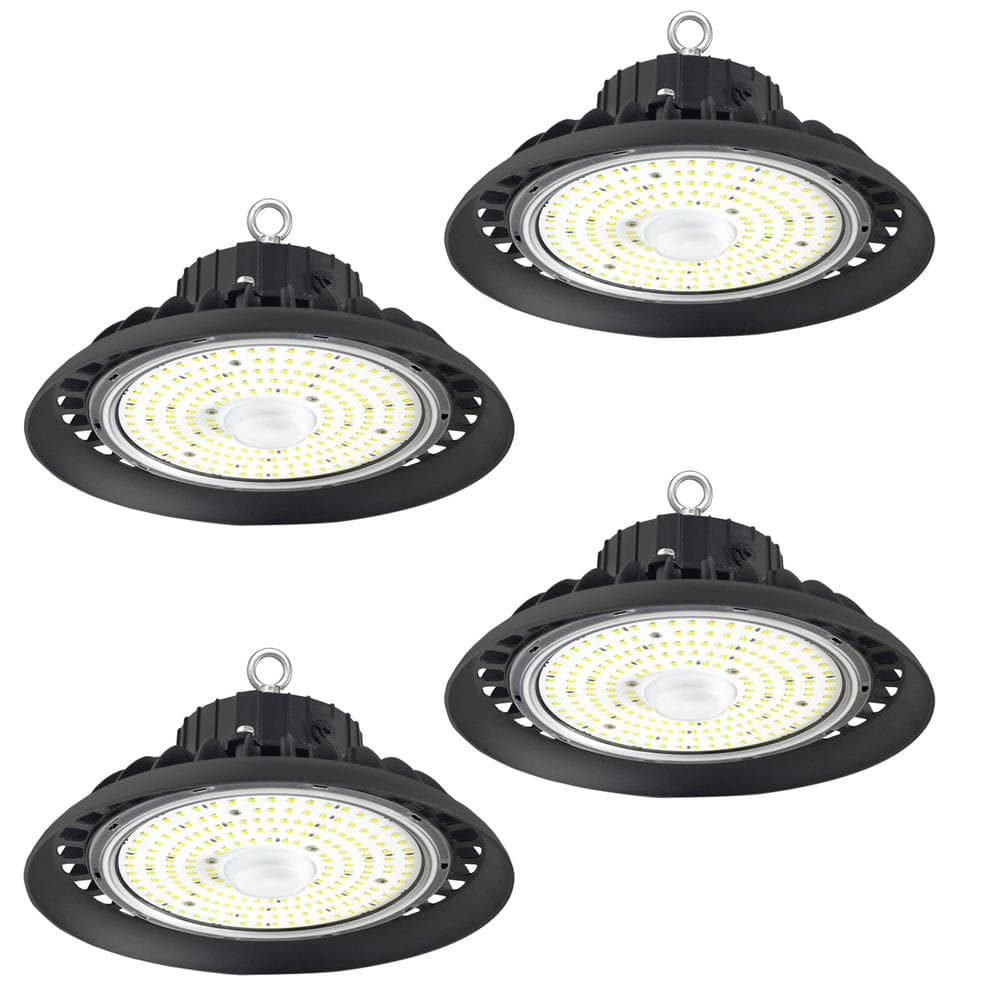 100-Watt Integrated LED Dimmable Balck High Bay Light 16000LM 5000K Daylight Commercial UFO High Bay Light, IP65 (4Pack) price history on PriceWatchPro
