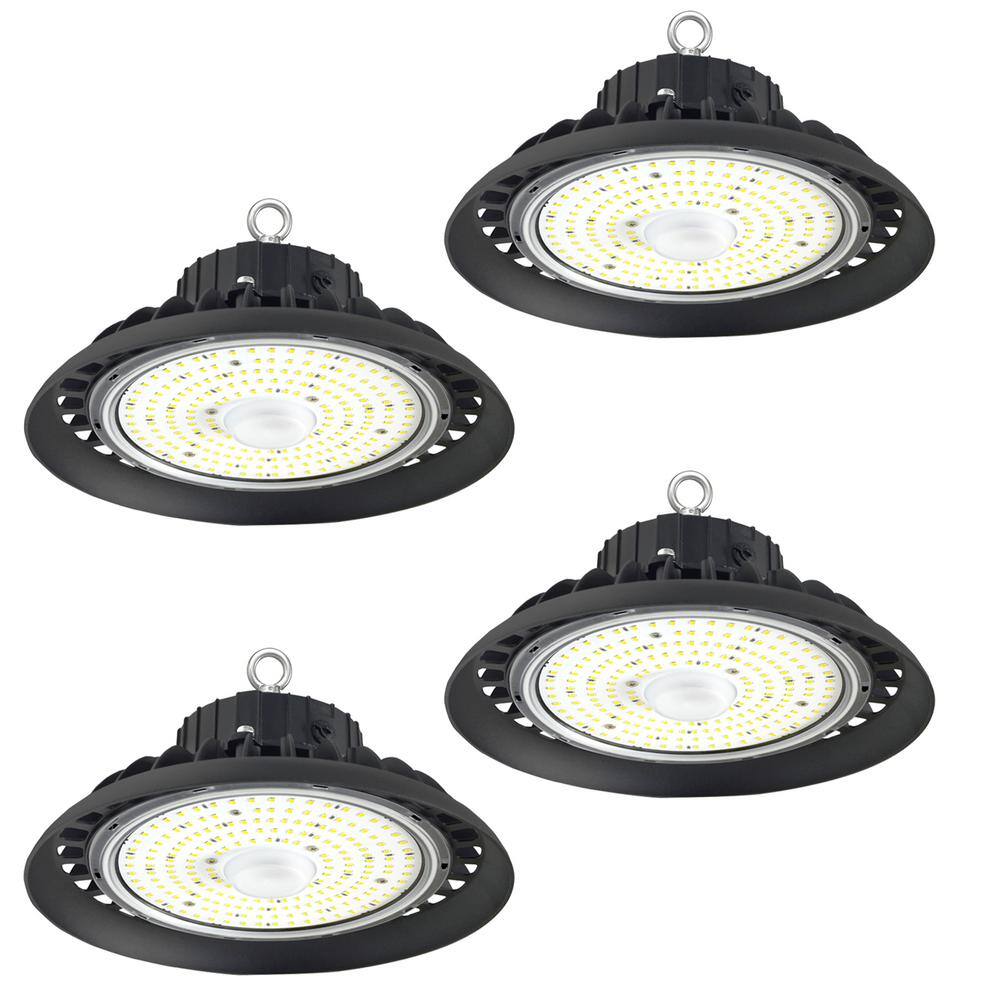100-Watt Integrated LED Dimmable Black High Bay Light 16000LM 5000K Daylight Commercial UFO High Bay Light IP65 (4-Pack) price history on PriceWatchPro