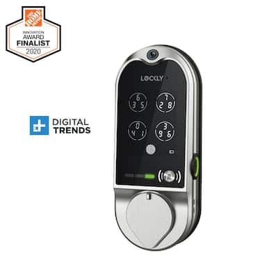Vision Satin Nickel Deadbolt with Video Doorbell Smart Lock