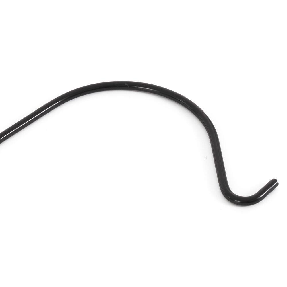 Ashman Black 65-Inch Steel Shepherd Hook for Outdoor Decor, 4 Pack
