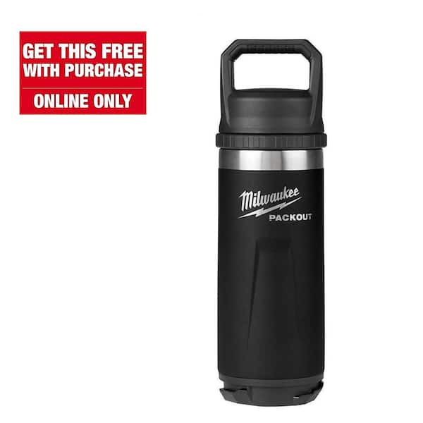PACKOUT Black 18 oz. Insulated Bottle W/Chug Lid