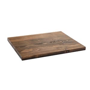 22 in. x 18 in. x 1.25 in. Trail Brown Restore End Table Wood Top