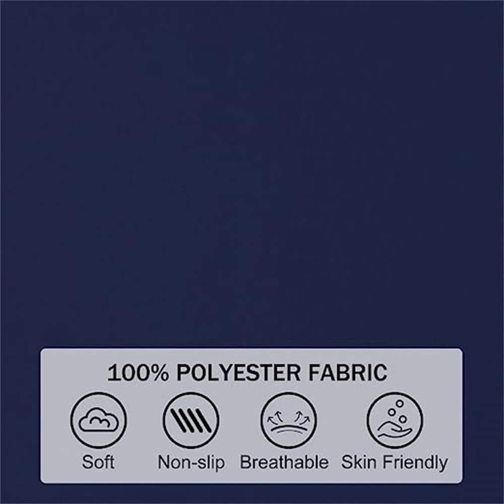 Navy Blue Memory Foam Outdoor Chair Cushions Set of 4