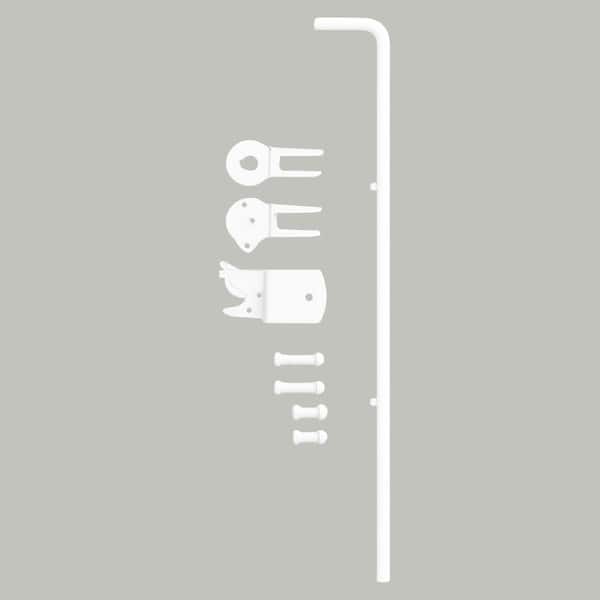 4 in. W x 2 4 in. L Steel Double Gate Conversion Kit in White