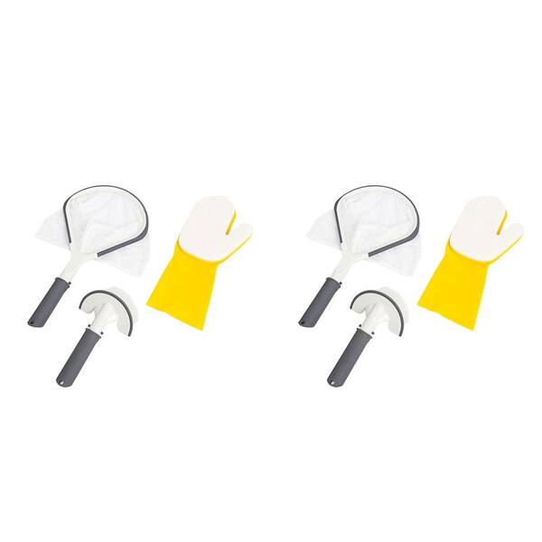 Bestway SaluSpa Hot Tub All-in-One 3-Piece Cleaning Tool Accessory Set (2-Pack)