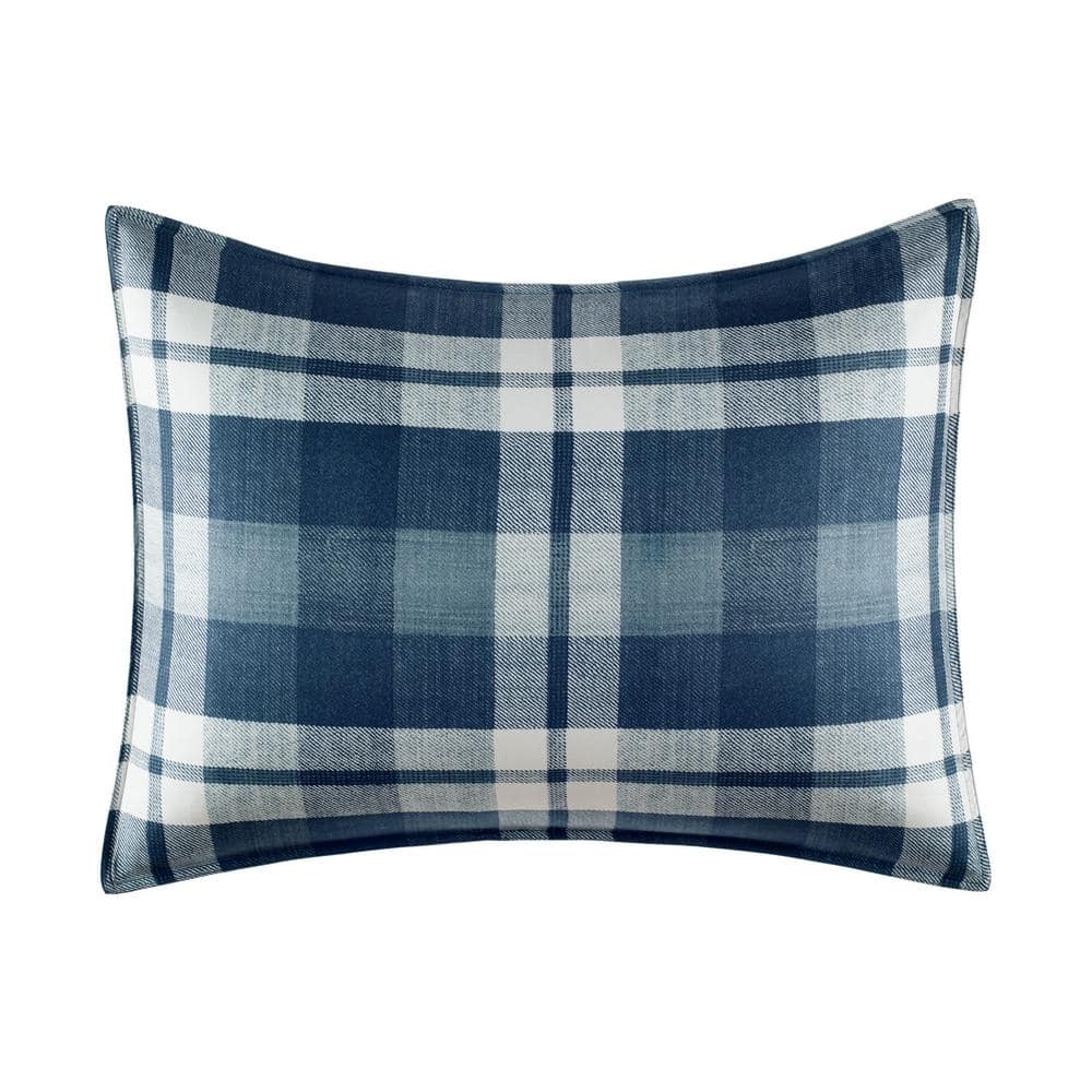 Navy Full Down Alternative Microfiber Reversible Sham Set