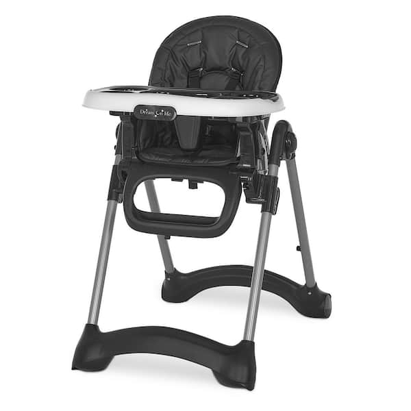 Dream On Me Solid Times Black Sleek Highchair