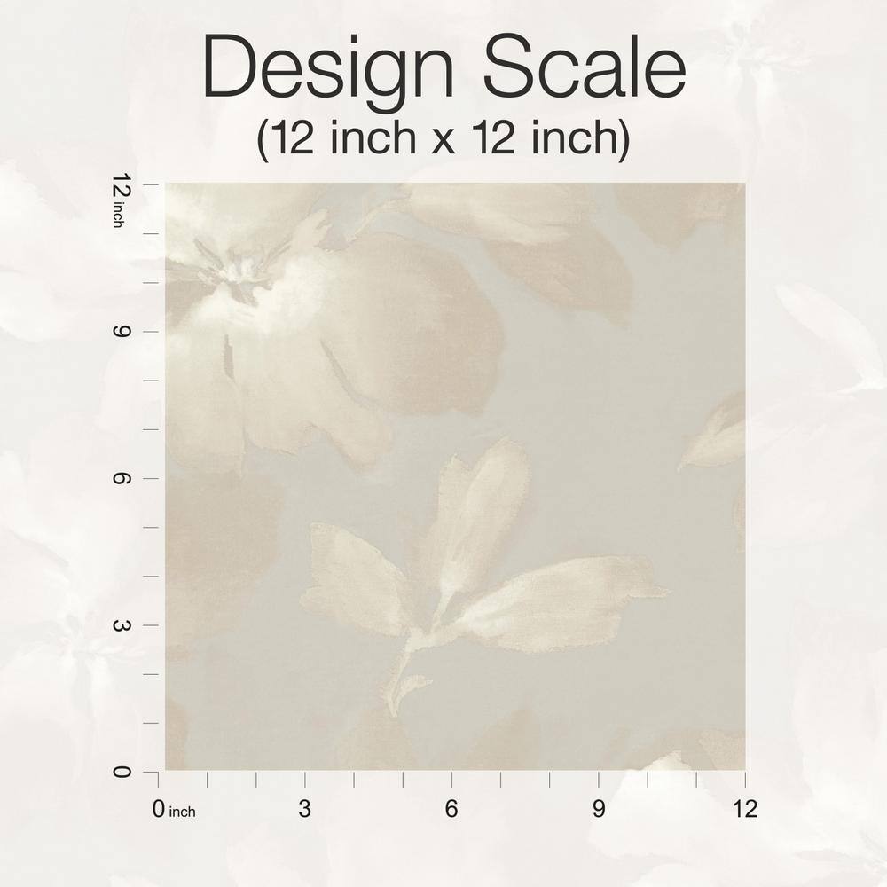 Neutral Floral Peel and Stick Vinyl Wallpaper Roll
