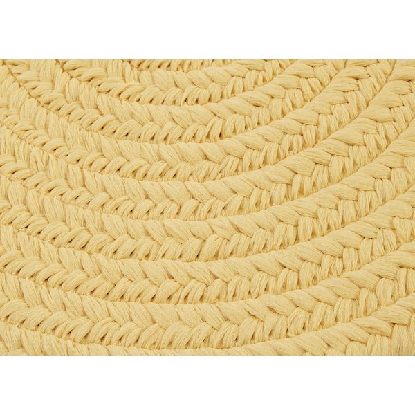 Trends Soft Yellow 2 ft. x 6 ft. Braided Runner Rug