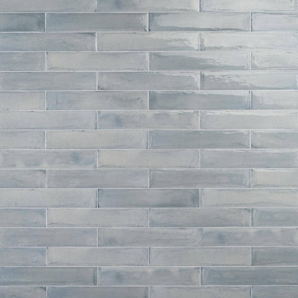 Ivy Hill Tile Tint Azur 2.95 in. x 15.74 in. Polished Porcelain Wall ...