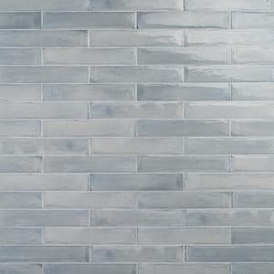 Tint Azur 2.95 in. x 15.74 in. Polished Porcelain Wall Tile (14.2 sq. ft./Case)