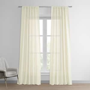 Habitat Limoges Ivory Polyester Lace 55 in. W x 63 in. L Rod Pocket in.door  Sheer Curtain. (Sin.gle Panel) 72147008-587533 - The Home Depot