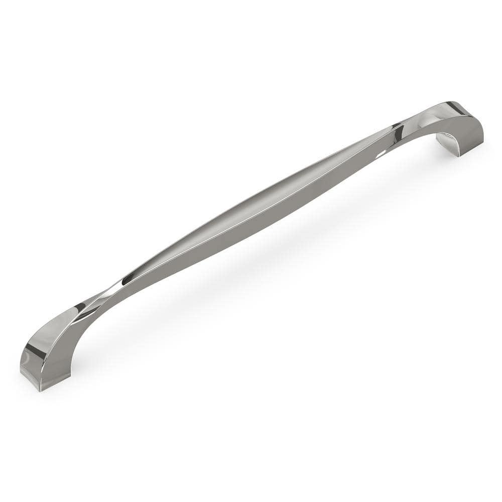 Twist Polished Nickel Arch Cabinet Bar Pulls with Mounting Hardware