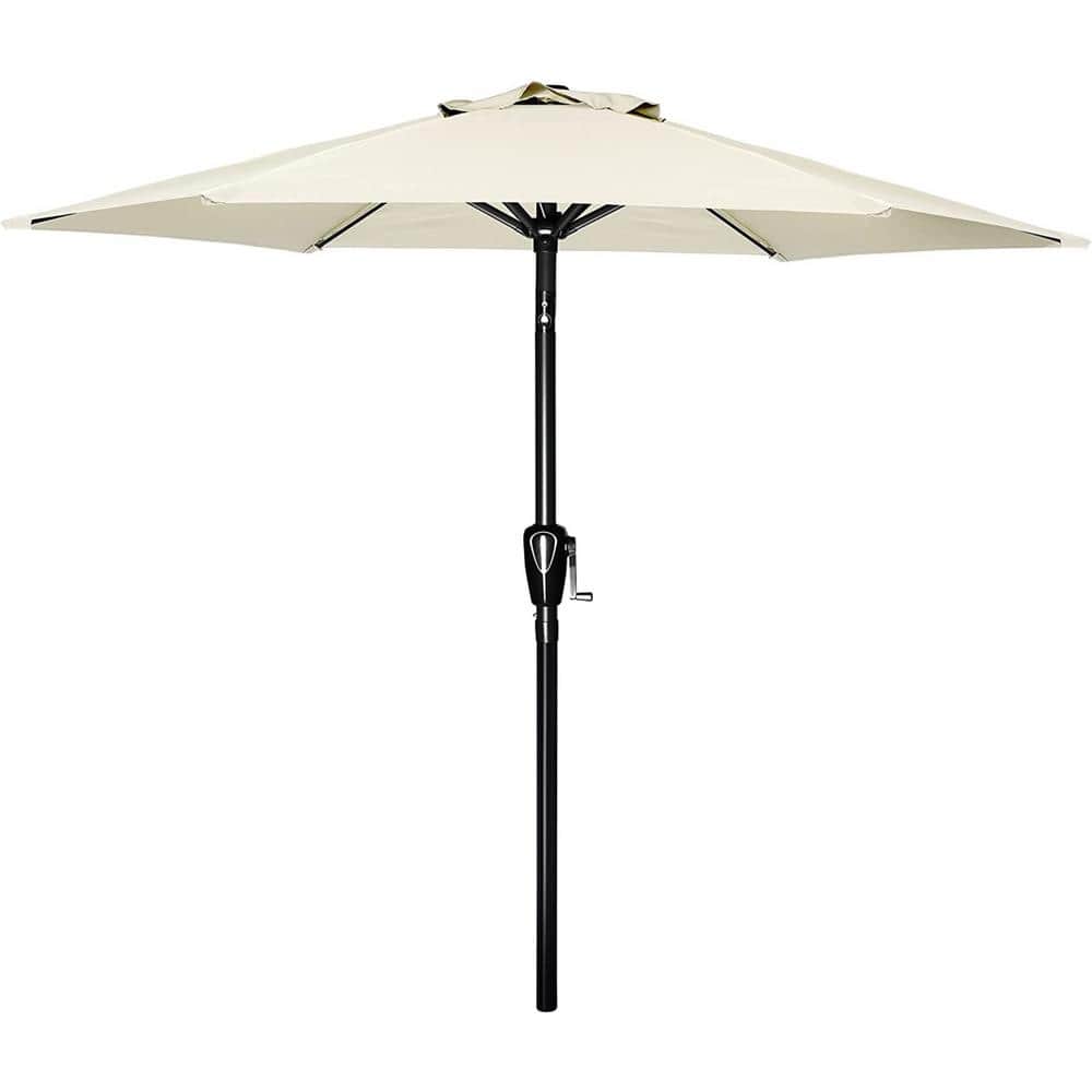 7.5 ft. Steel Market Tilt Patio Umbrella in Beige for Garden, Deck, Backyard, Pool price history on PriceWatchPro
