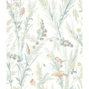 Blue Hillaire Teal Meadow Wallpaper Sample
