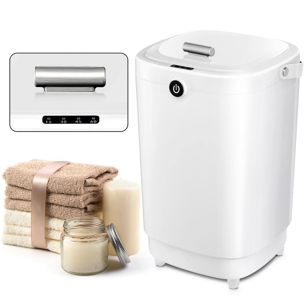 Towel Warmer for Bathroom Bucket with 15/30/45/60 Timing in White