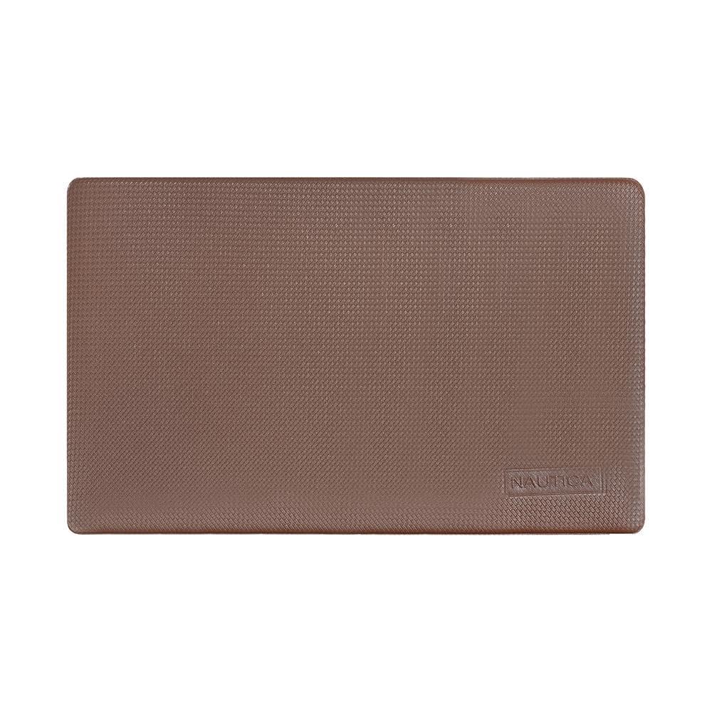 Nautica Mocha 17.5 in. x 32 in. PVC Embossed AntiFatigue Mat NAK016859