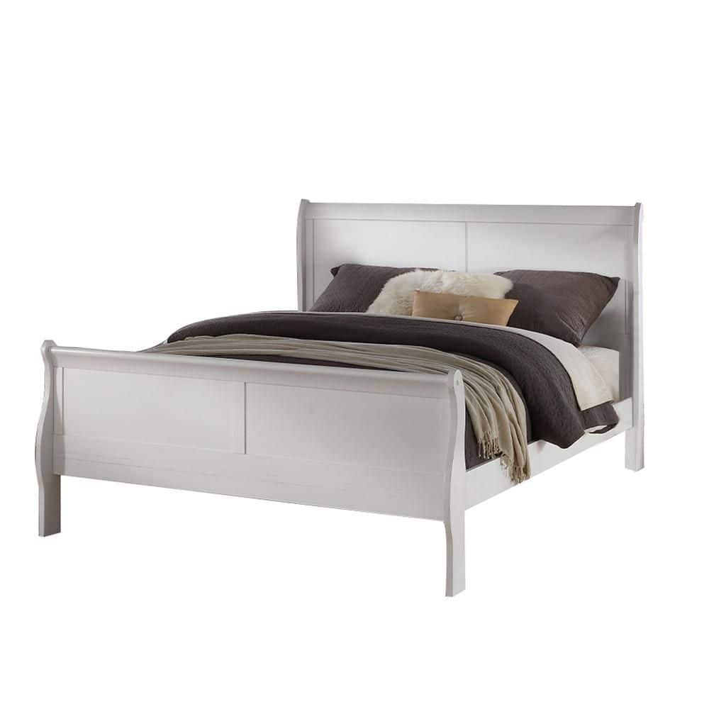 Louis Philippe King Size Bedroom Set - White