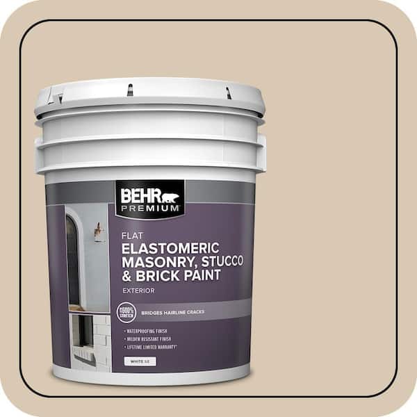 5 gal. #MS-41 Sandstone Beige Elastomeric Masonry, Stucco and Brick Exterior Paint