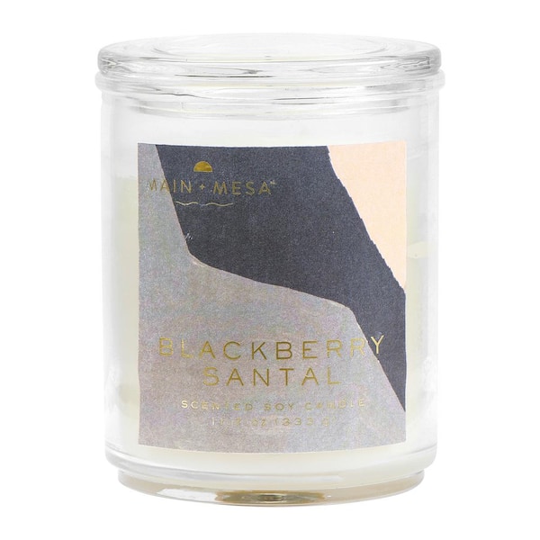 Unbranded 11.5 fl. oz. Blackberry Santal Scented Candle Lidded Glass (1-Pack)