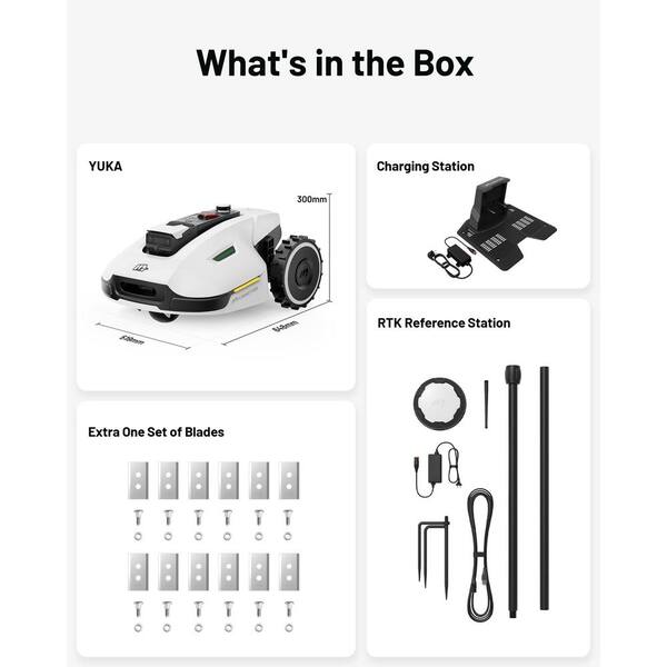 MAMMOTION YUKA 2000 12.6 in. Robot Lawn Mower (1/2 Acre