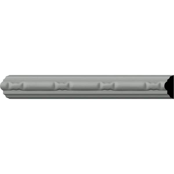Ekena Millwork SAMPLE - 3/8 in. x 12 in. x 7/8 in. Urethane Odessa Bead and Barrel Panel Moulding
