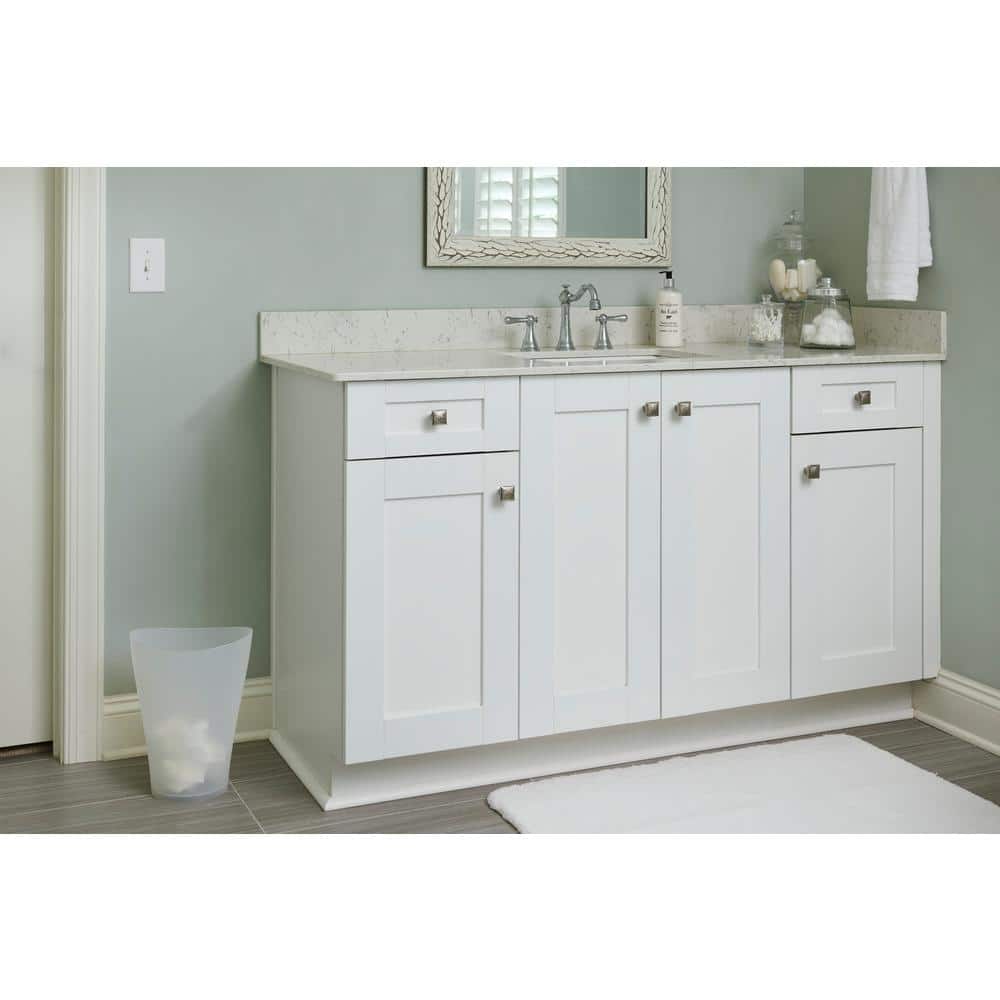 Clear Plastic 9-Quart Bathroom Vanity Trash Can