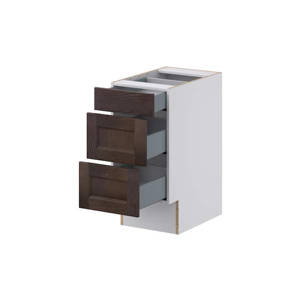 J COLLECTION Lincoln Chestnut Solid Wood Assembled 15 in. W x 32.5 in. H x 23.75 in. D Accessible ADA Base Cabinet with 1 Drawer