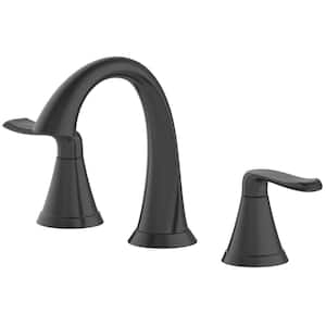 Piccolo 8 in. Widespread 2-Handle Bathroom Faucet with Drain Assembly in Matte Black