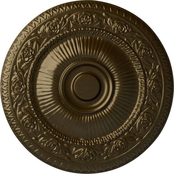 Ekena Millwork 18" X 1-3/8" Richmond Urethane Ceiling Medallion (Fits Canopies Upto 2-5/8"), Primed White CM18RI - The Home Depot