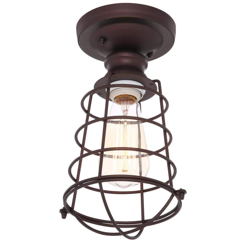 Ajax Coffee Bronze Modern Glass Ceiling Light