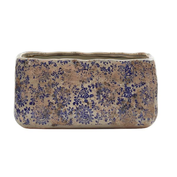 10 in. Tuscan Ceramic Rectangle Planter