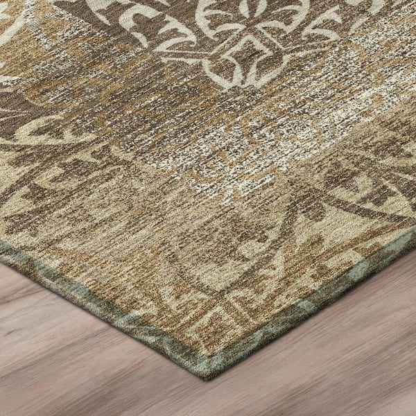 Chantille Machine Washable Indoor/Outdoor Abstract ACN2916 Brown 10 ft. x 14 ft. Area Rug