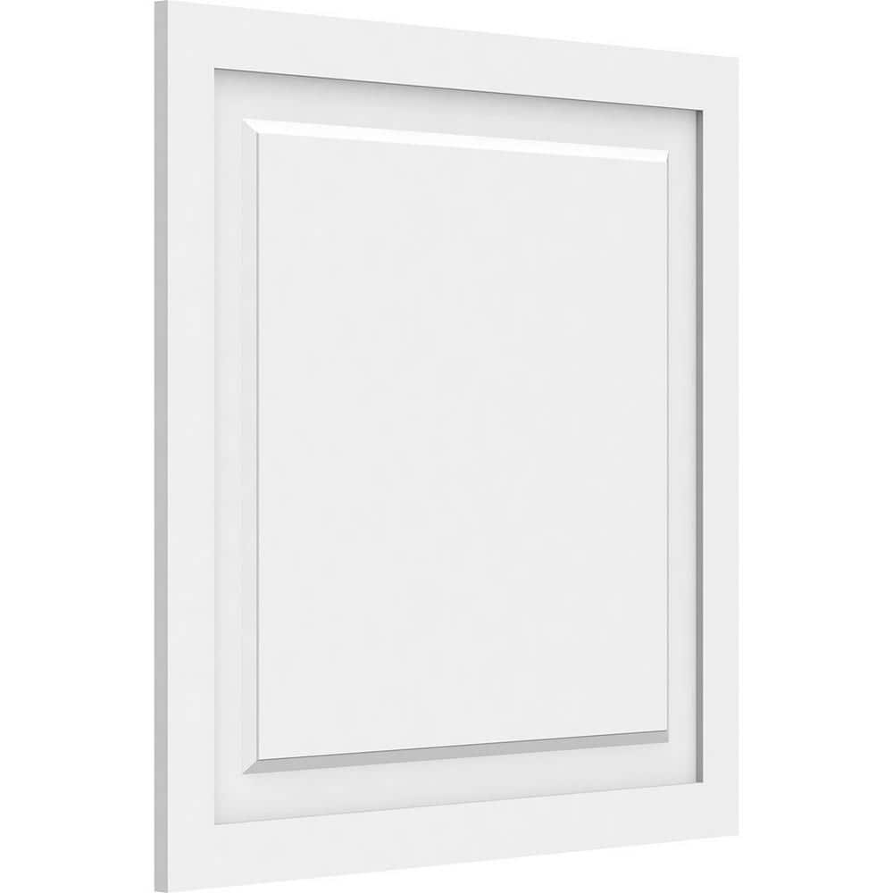 Ekena Millwork 5/8 in. x 28 in. x 28 in. Harrison Raised Panel White ...