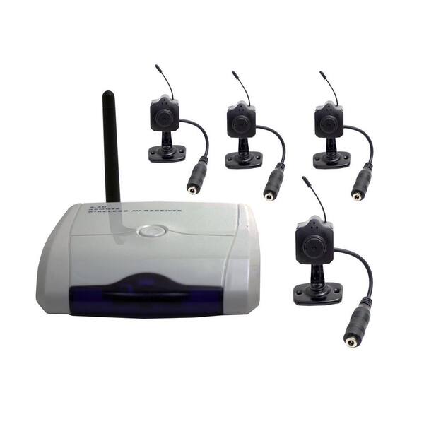 Mini Gadgets Wireless Under 400 TVL 2.4 GHz Indoor Mini Spy (4) Camera System - Windows (7) 64 Bit Version