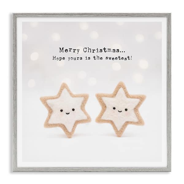 Stupell Industries Christmas Cookie Phrase by Lemon and Sugar 1 Piece Framed Graphic Print Food Poster Art Print 24 in. x 24 in.