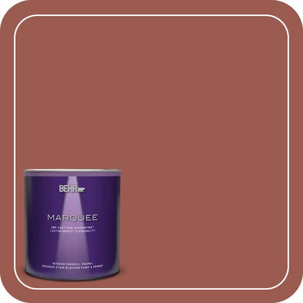 BEHR MARQUEE 1 qt. #ICC-106 Spicy Cayenne Eggshell Enamel Interior Paint & Primer