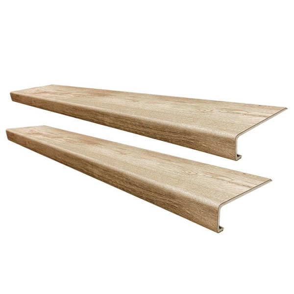 Dusk Cherry Stair Tread Molding Square Model - Exact Match for Life Proof Vinyl Floors, 2 Pieces per Box, 46 in. Long