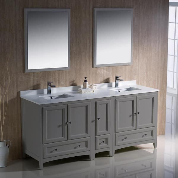 Fresca Oxford 72 In Traditional Double, 72 Inch Bathroom Vanity 2 Sinks